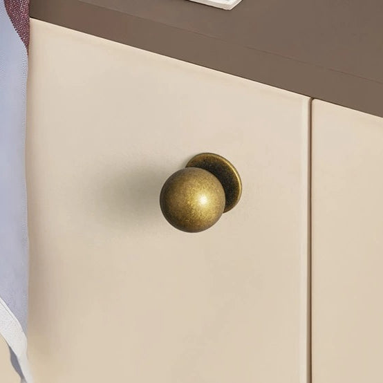 1" 1.2" Dia Antique Bronze Cabinet Knobs, Ball Sphere Drawer Pull, Retro Rustic MCM Kitchen Hardware