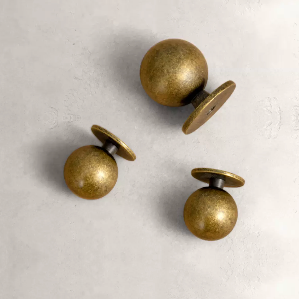 1" 1.2" Dia Antique Bronze Cabinet Knobs, Ball Sphere Drawer Pull, Retro Rustic MCM Kitchen Hardware