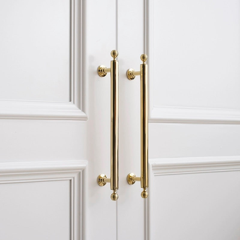 Brass Beehive Drawer Pulls and Knobs, Polished Gold, Kitchen Cabinet Hardware