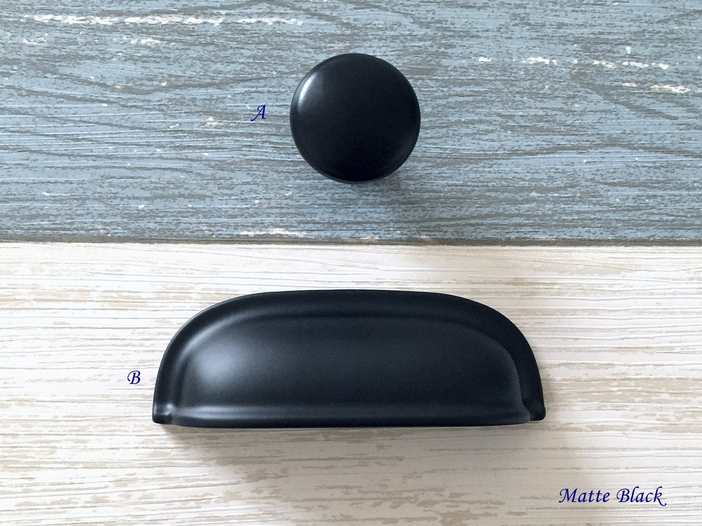 2.5" Cup Drawer Pull, Cabinet Knobs, 64 mm Centers, White Black Gold Nickel Gray