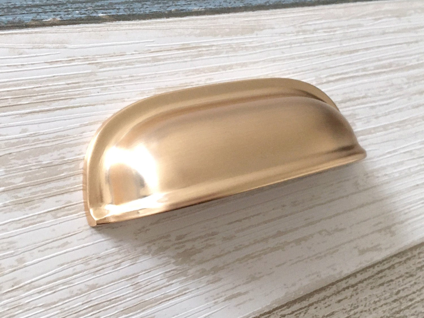 2.5" Cup Drawer Pull, Cabinet Knobs, 64 mm Centers, White Black Gold Nickel Gray