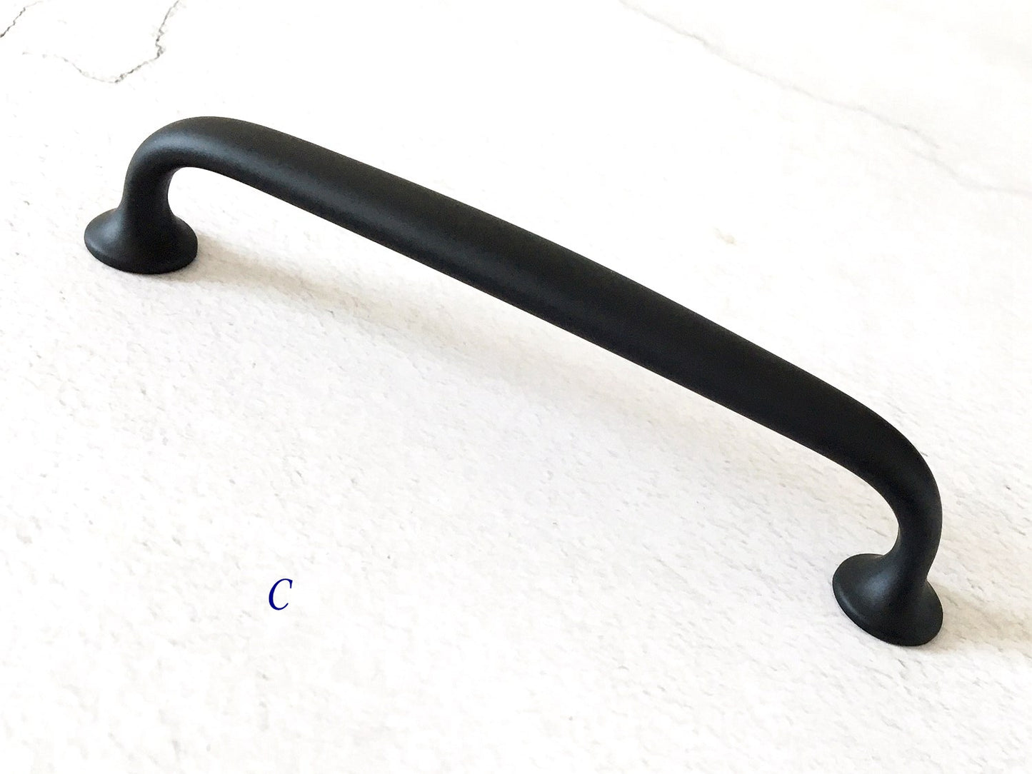Matte Black Cabinet D Pulls for Modern Minimalist Kitchen Decor