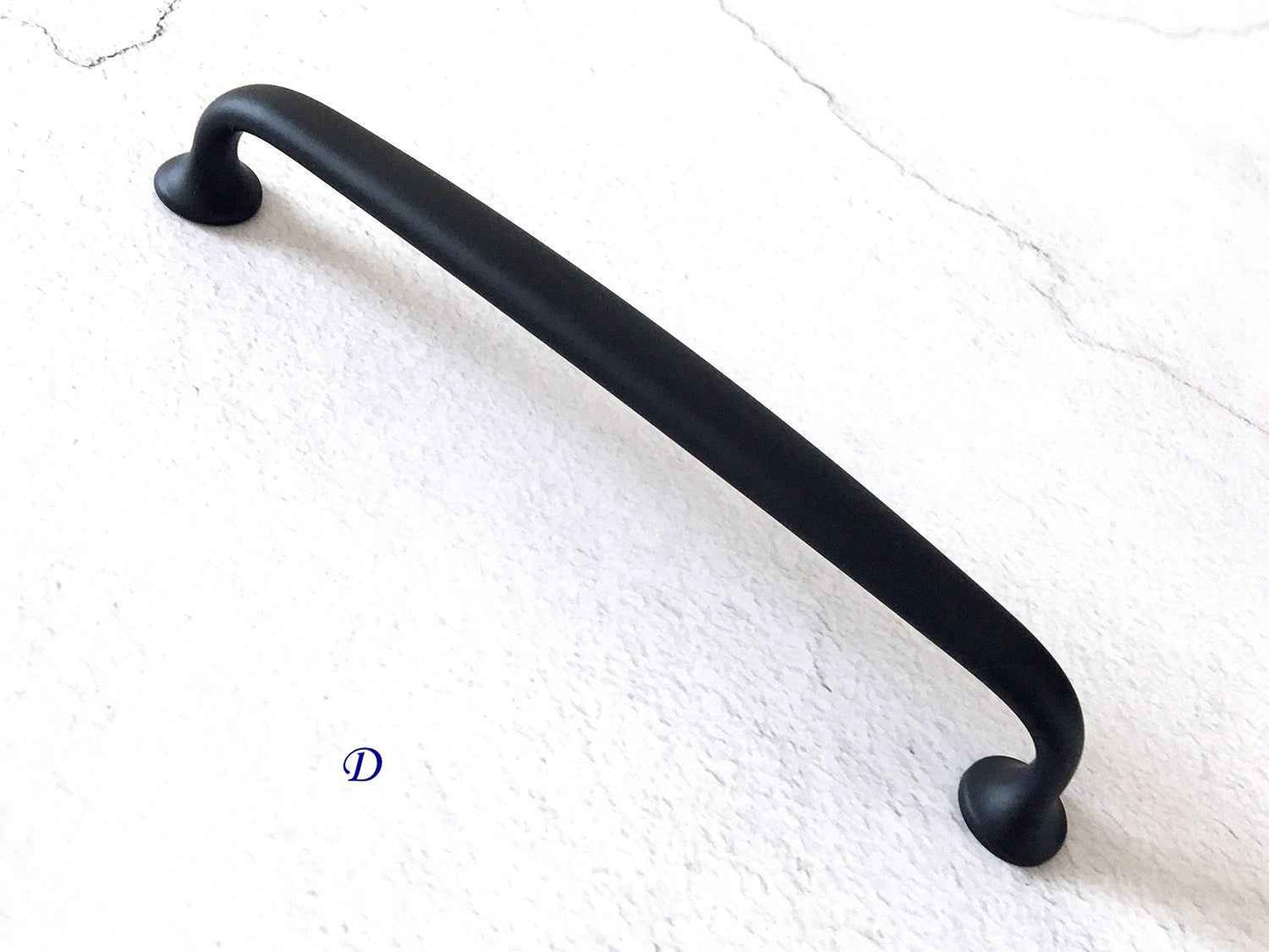 Matte Black Cabinet D Pulls - 3.75" 5" 6.25"