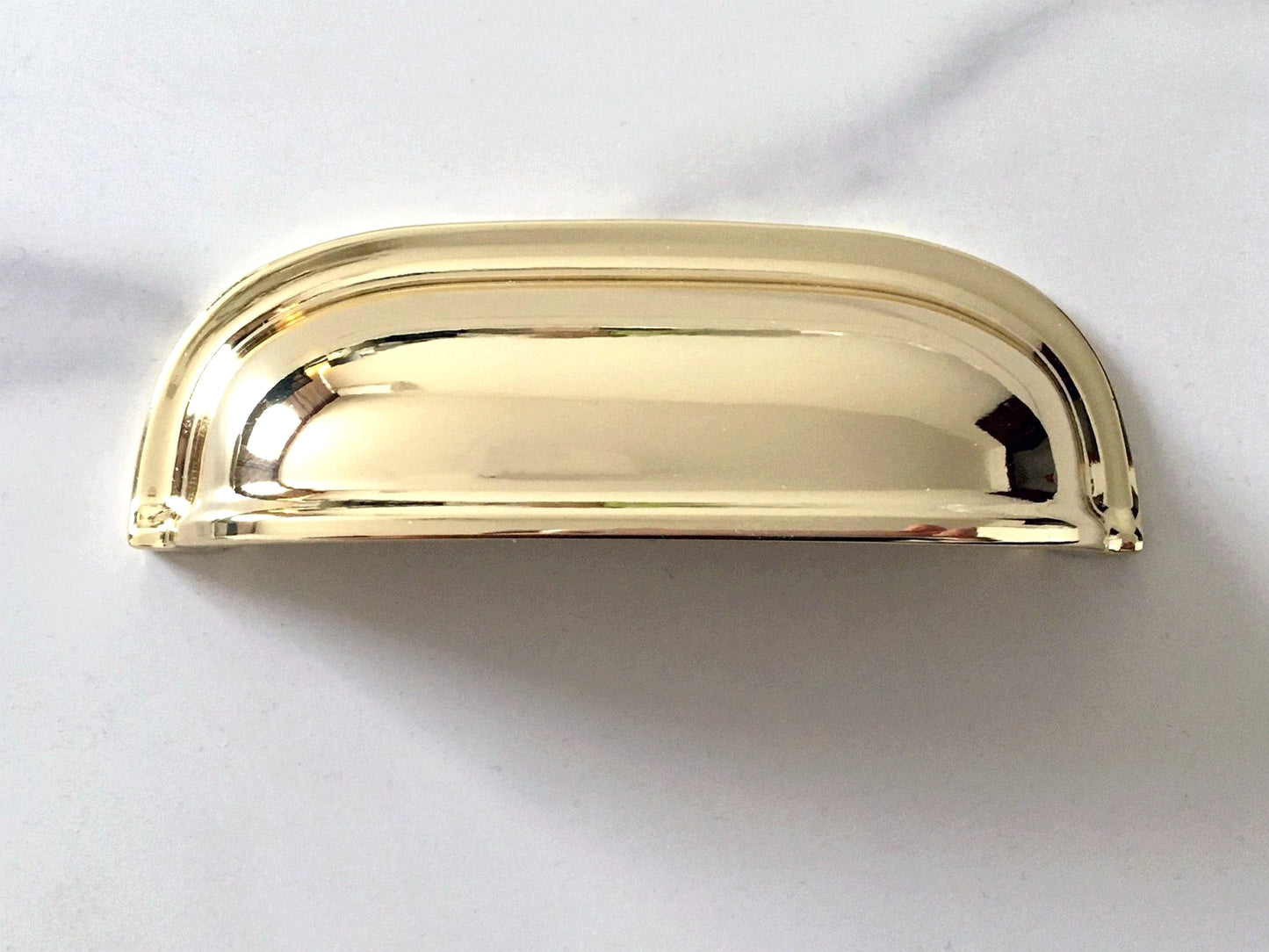 2.5" Cup Drawer Pull, Cabinet Knobs, 64 mm Centers, White Black Gold Nickel Gray