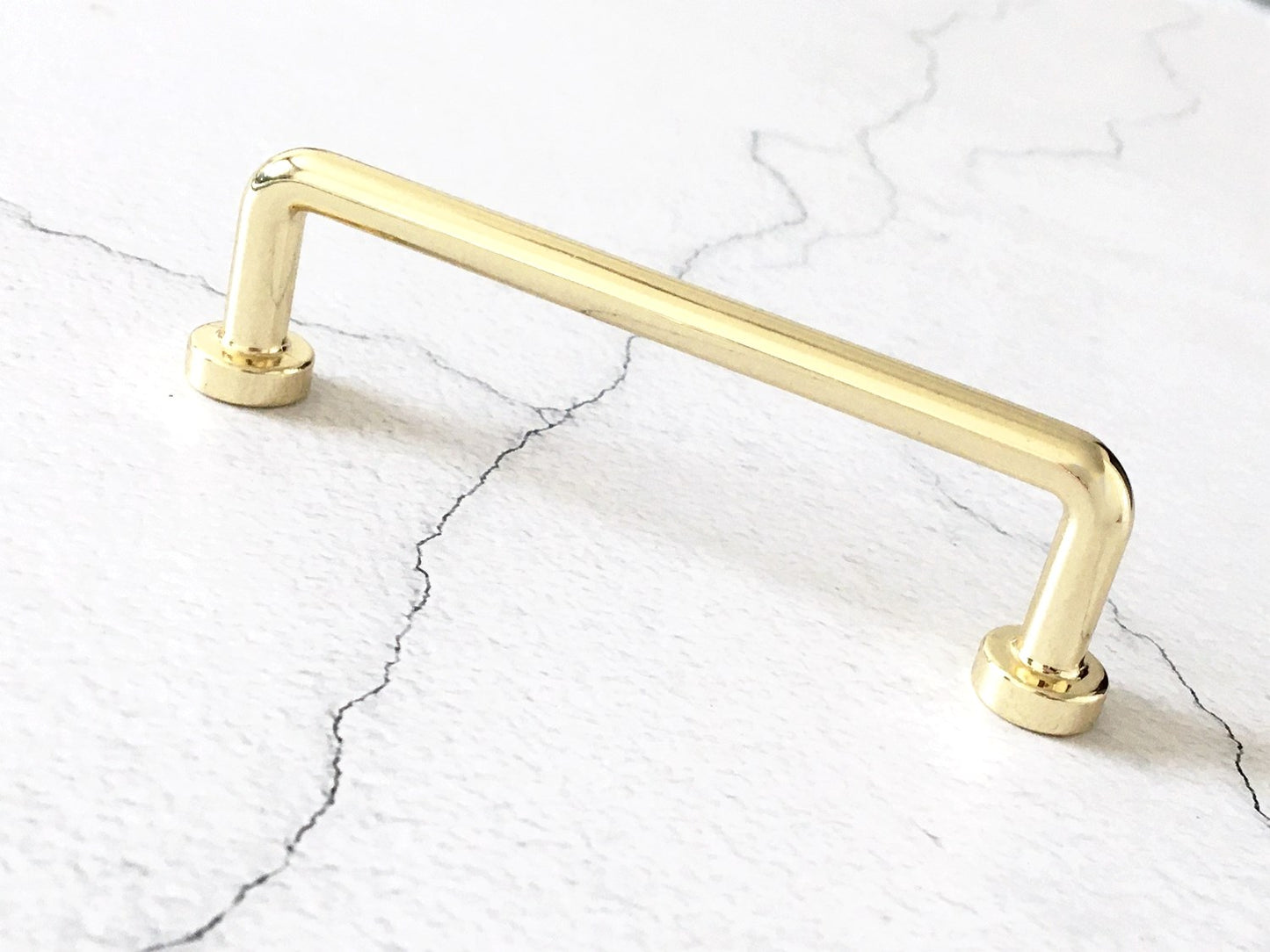 Polished Gold Cabinet Pulls, Kitchen Hardware, 3.75" 5" 7.5" Centers, Slim Simple
