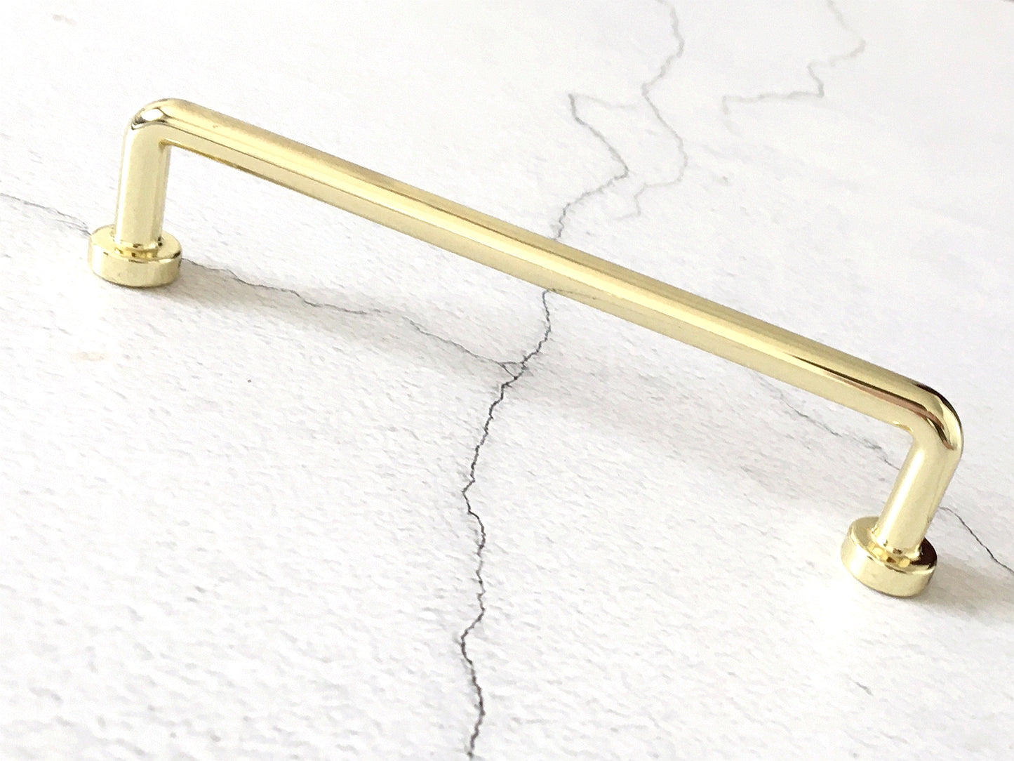 Polished Gold Cabinet Pulls, Kitchen Hardware, 3.75" 5" 7.5" Centers, Slim Simple