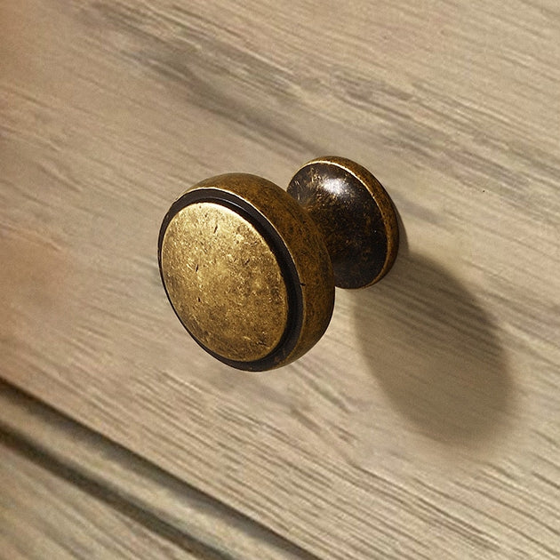 Antique Bronze Drawer Pull, Kitchen Cabinet Handle, Rustic Retro Hardware