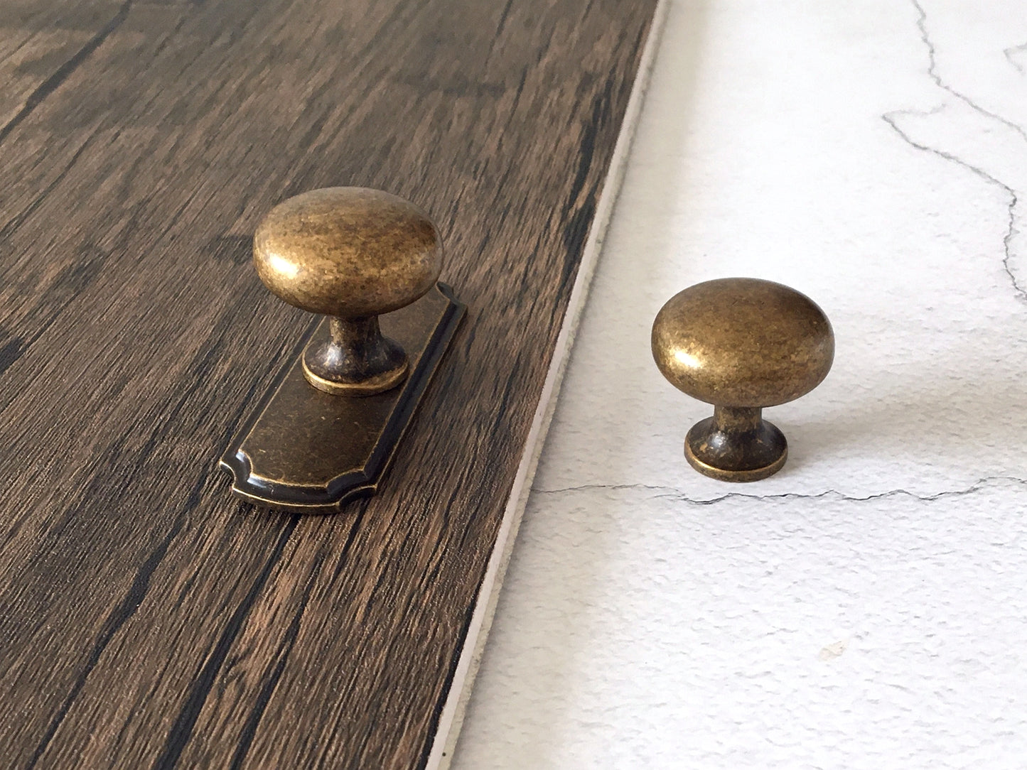 Aged Bronze Cabinet Knob Back Plate, Drawer Pulls Backplate, Rustic Kitchen Hardware