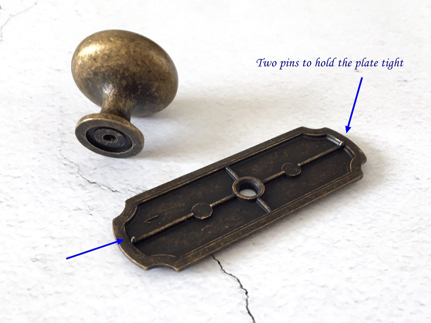 Aged Bronze Cabinet Knob Back Plate, Drawer Pulls Backplate, Rustic Kitchen Hardware
