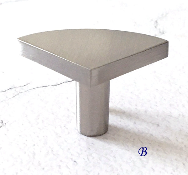 Minimalist Cabinet Knobs, Brushed Nickel Drawer Pulls, Modern Kitchen Hardware