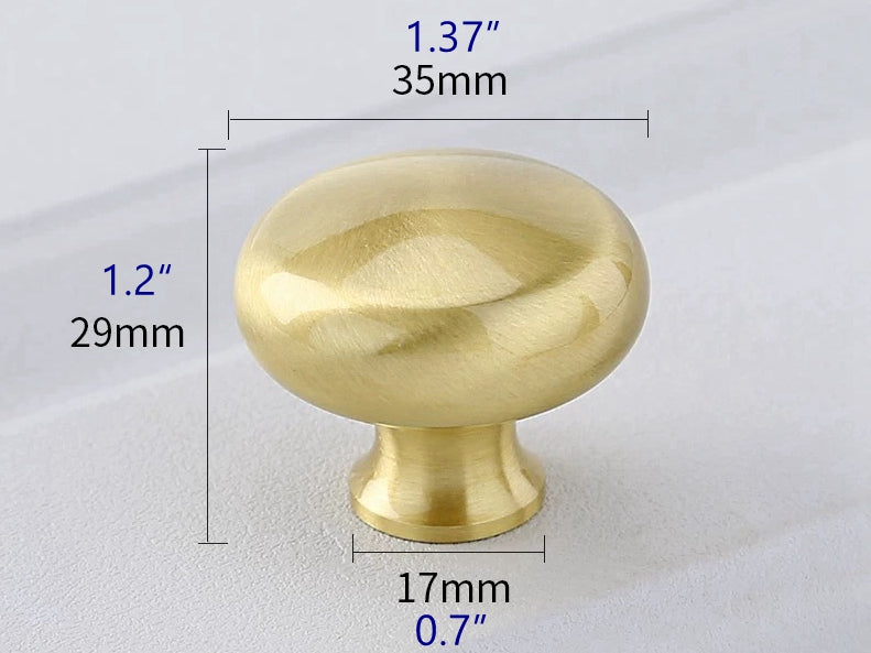 Brushed Brass Gold Cabinet Door Knobs - Classic Hardware