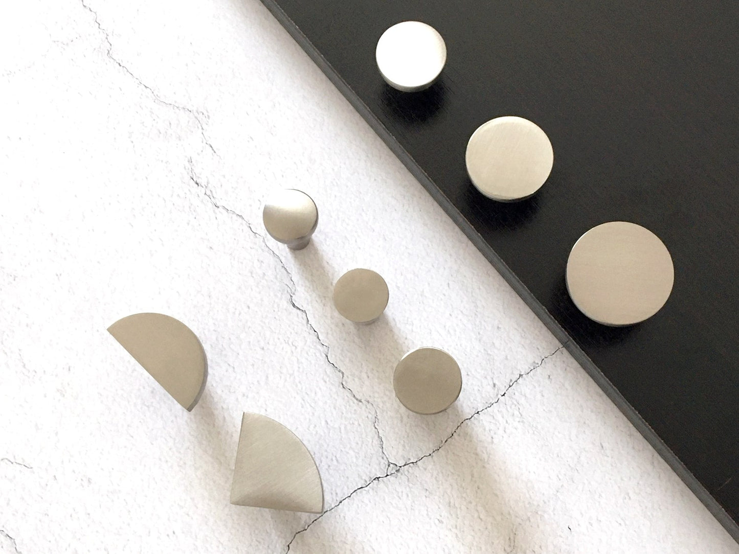 Minimalist Cabinet Knobs, Brushed Nickel Drawer Pulls, Modern Kitchen Hardware