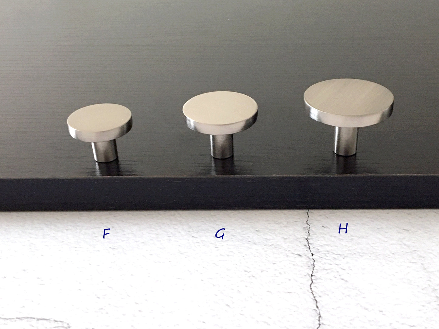 Minimalist Cabinet Knobs, Brushed Nickel Drawer Pulls, Modern Kitchen Hardware