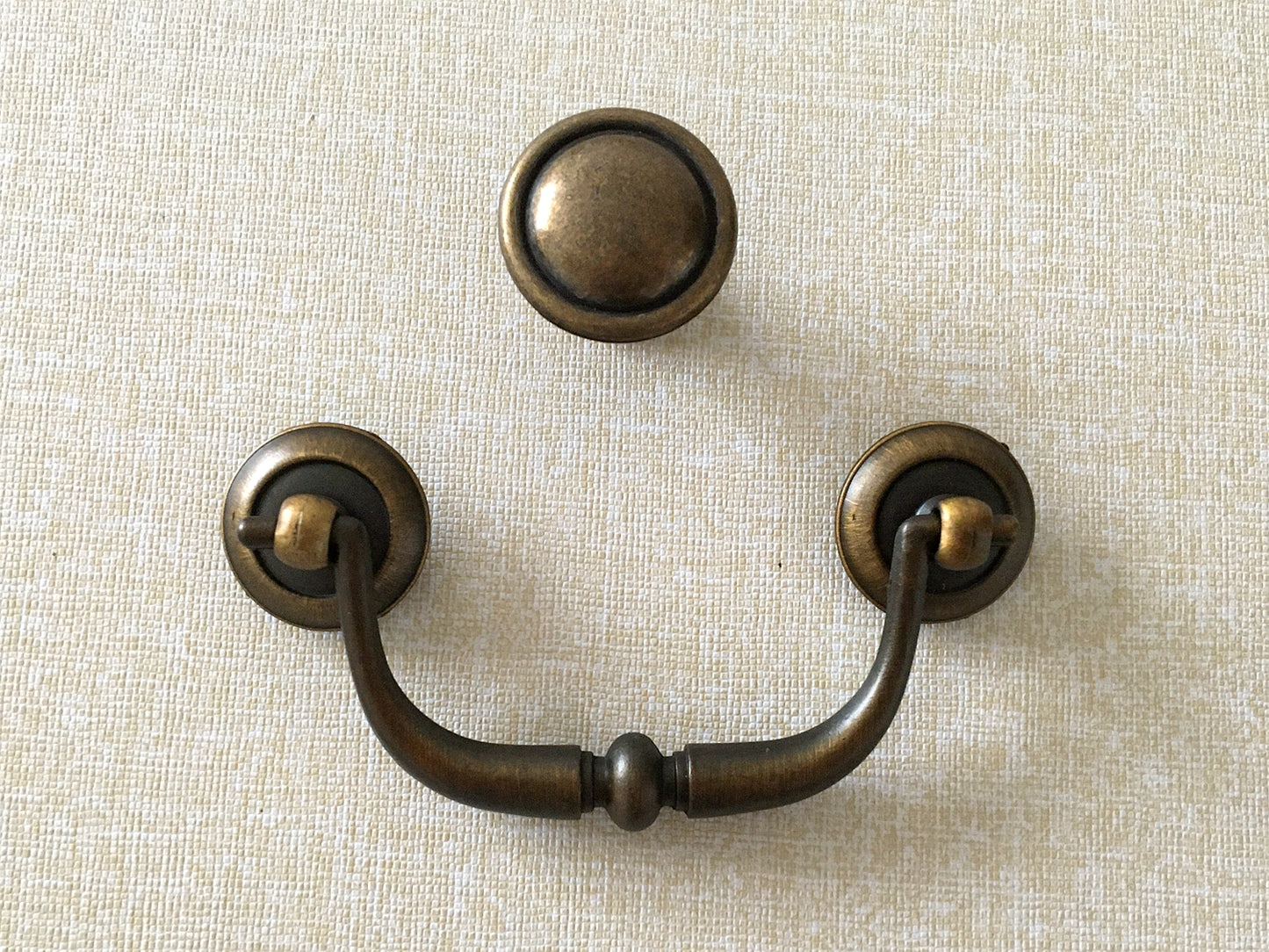 rustic swing bail handle in antique bronze finish