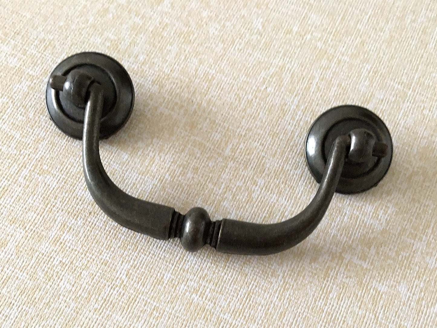 3.25" Dark Antique Bronze Drop Bail Drawer Handle, Vintage Style Appliance Pull