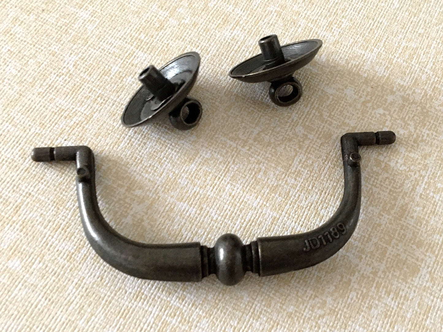 3.25" Dark Antique Bronze Drop Bail Drawer Handle, Vintage Style Appliance Pull