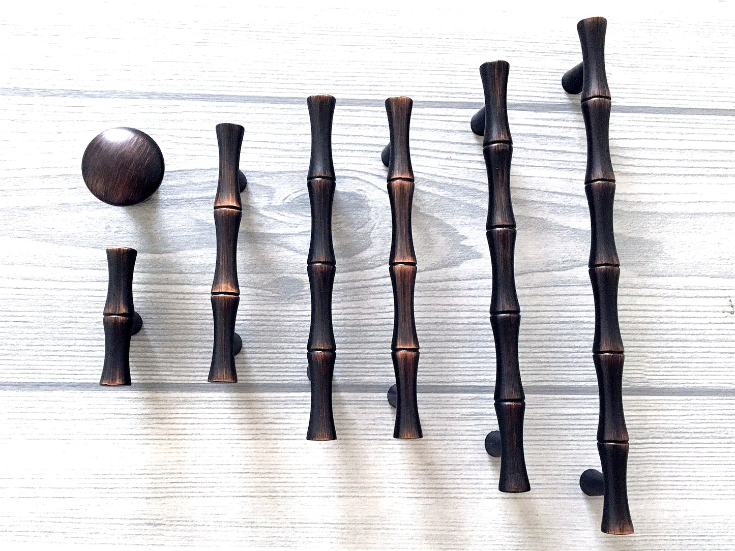 2.5" 3" 3.75" 5" 6.25" Bamboo Drawer Pull Cabinet Handle Oil Rubbed Bronze