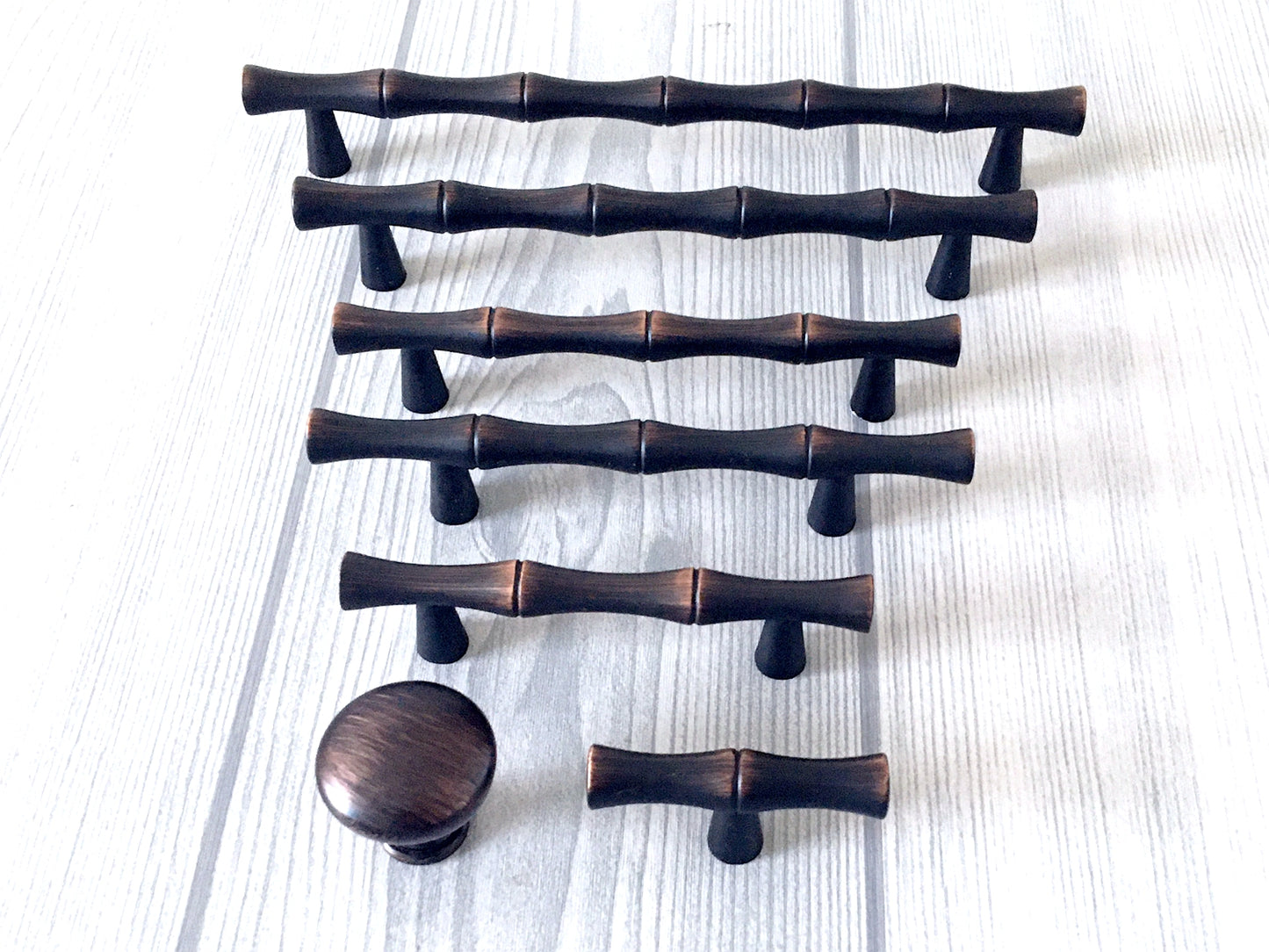 2.5" 3" 3.75" 5" 6.25" Bamboo Drawer Pull Cabinet Handle Oil Rubbed Bronze