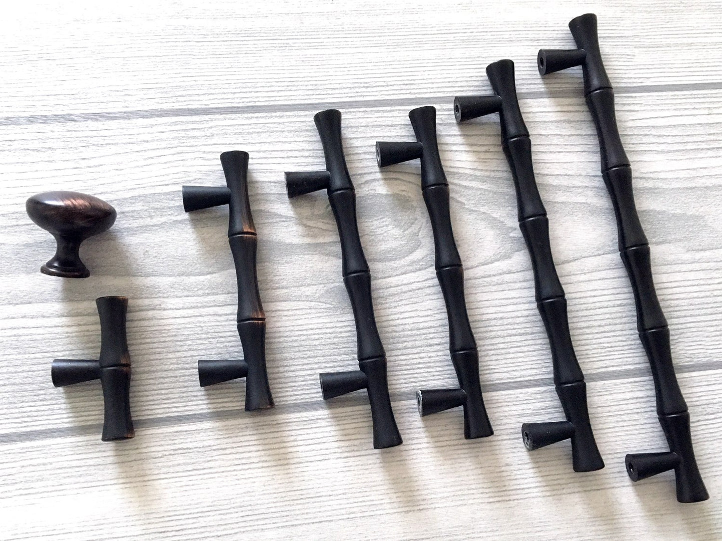 2.5" 3" 3.75" 5" 6.25" Bamboo Drawer Pull Cabinet Handle Oil Rubbed Bronze