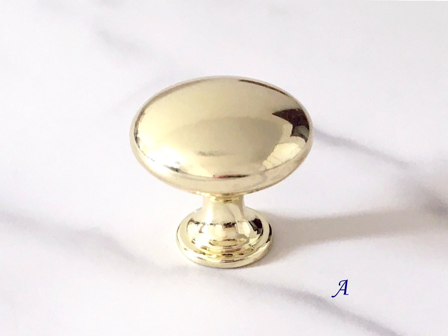 Bamboo Cabinet Pulls and Drawer Knobs, Polished Gold, Kitchen Hardware