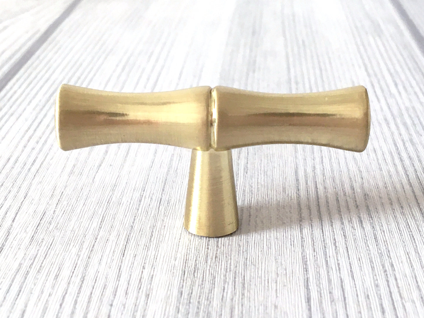 Bamboo Cabinet Pulls and Drawer Knobs, Brushed Gold | Lynns Hardware