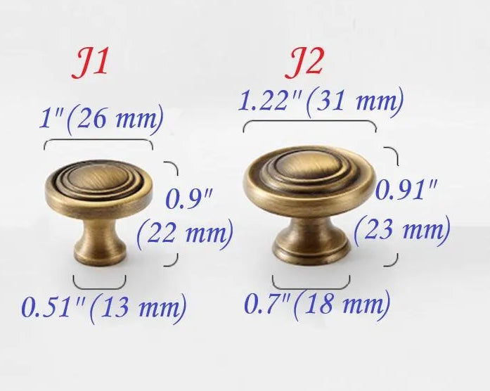Brass Knob, Drawer Pulls, Kitchen Hardware, Antique Bronze