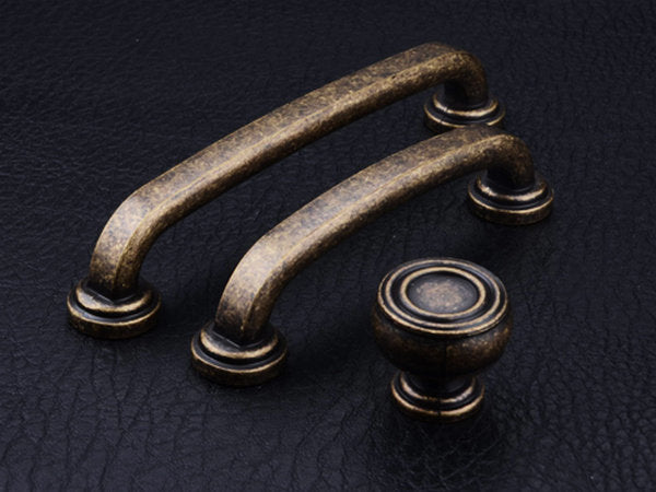 Kitchen Cabinet Pulls, Vanity Drawer Handles, Antique Bronze Pewter Black, Rustic Retro Hardware
