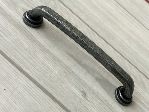 3.75" 5" Antique Pewter Cabinet Pull & Knob - Rustic/Industrial