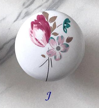 Ceramic Drawer Knobs, Kitchen Cabinet Pulls Hardware, Flower Bird Colorful