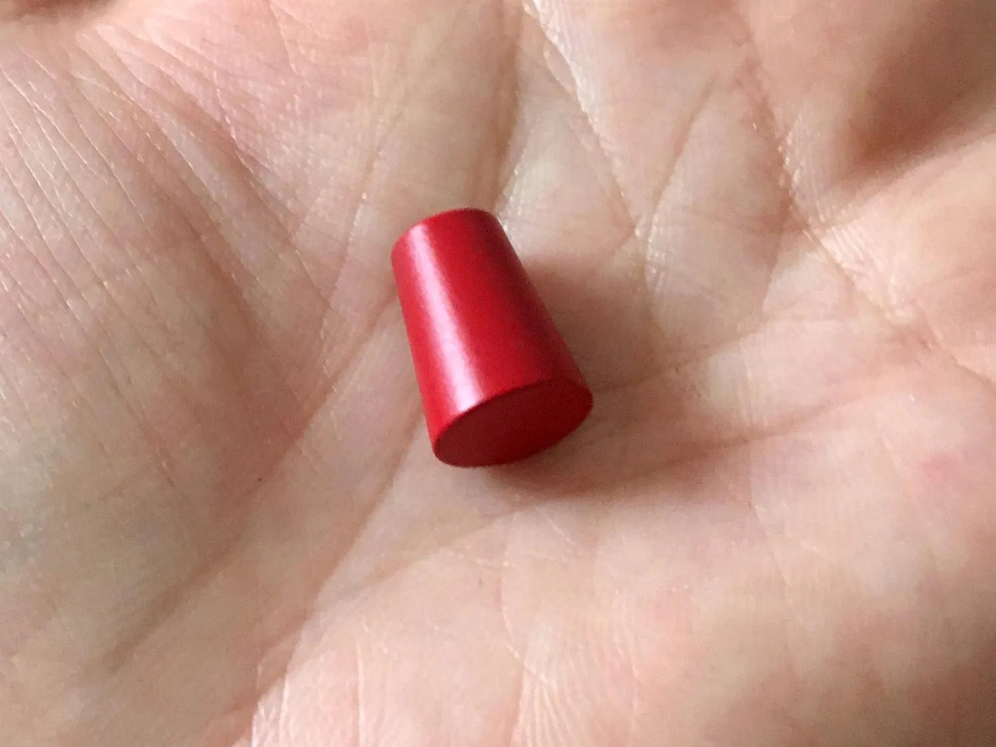 Jewelry Box Knob Conical Red Brass Tiny Drawer Pull