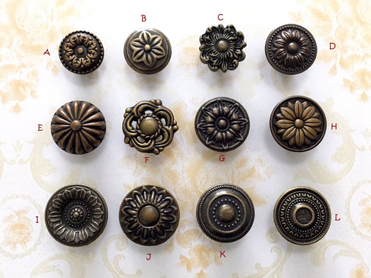Vintage Look Cabinet Knob Drawer Pull Hardware Antique Bronze Copper