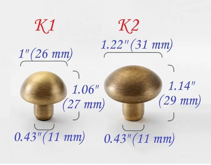 Brass Knob, Drawer Pulls, Kitchen Hardware, Antique Bronze