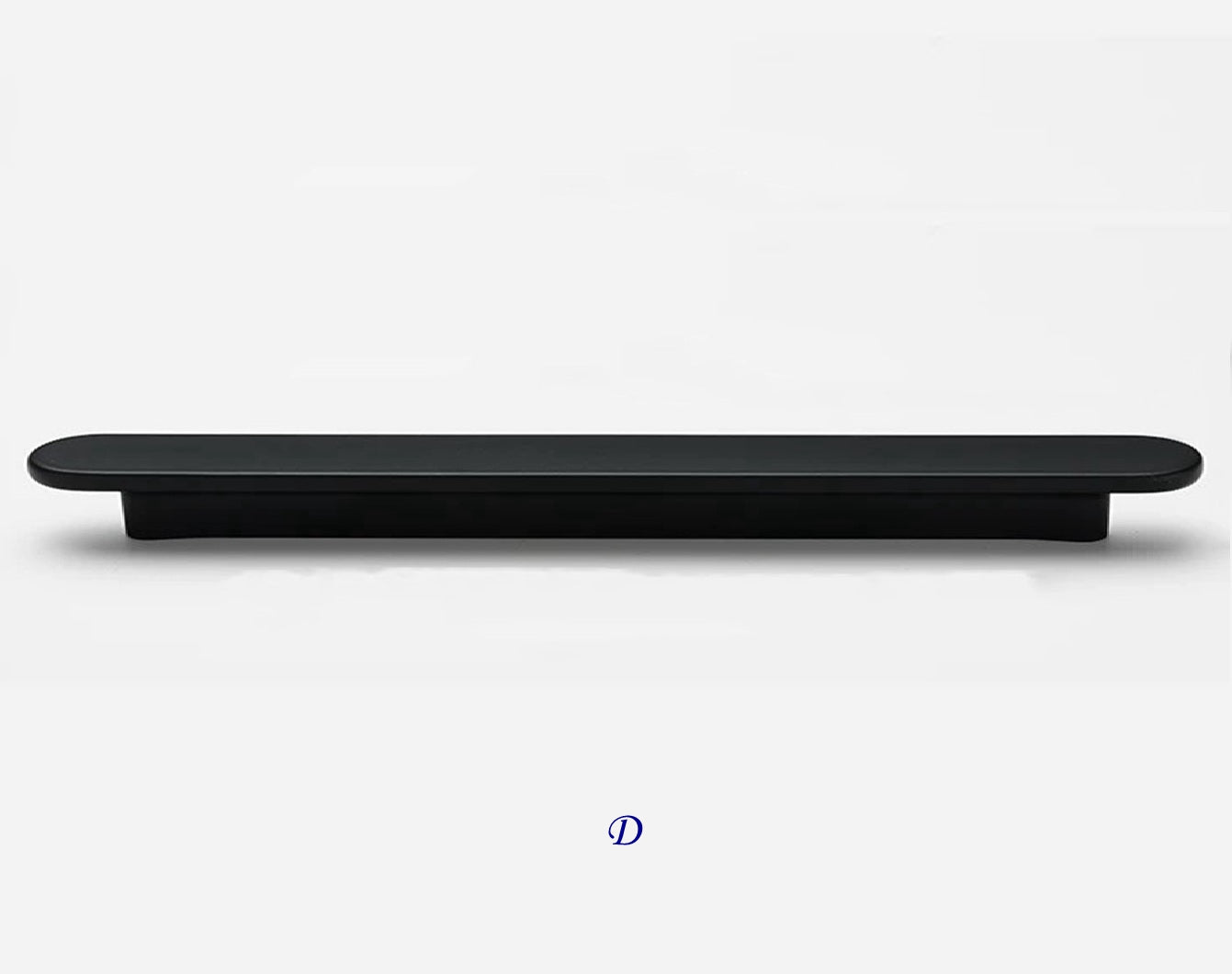 Flat Cabinet Pull Handles, Round Ends, Brushed Nickel, Brushed Gold, Black