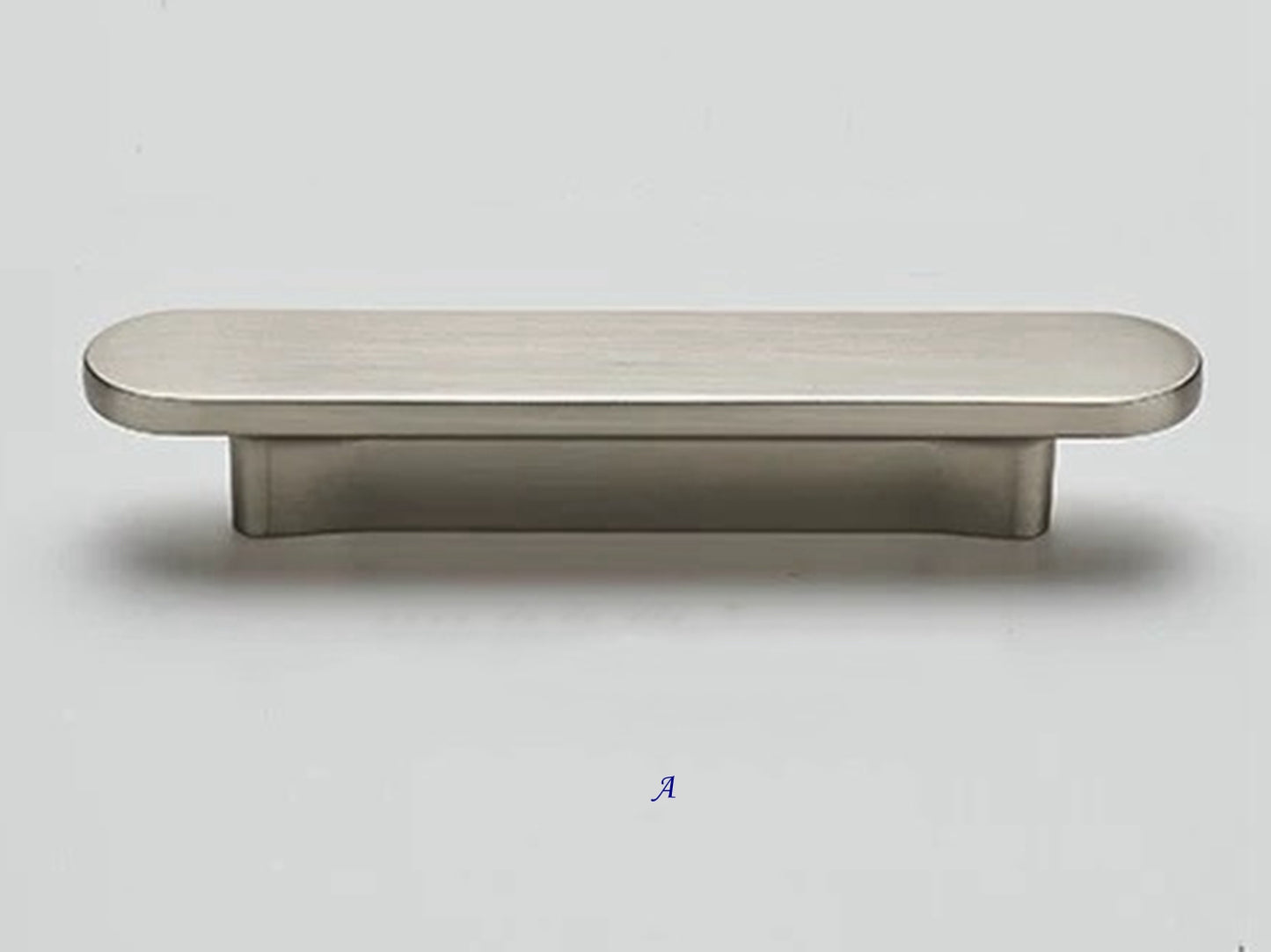 Flat Cabinet Pull Handles, Round Ends, Brushed Nickel, Brushed Gold, Black