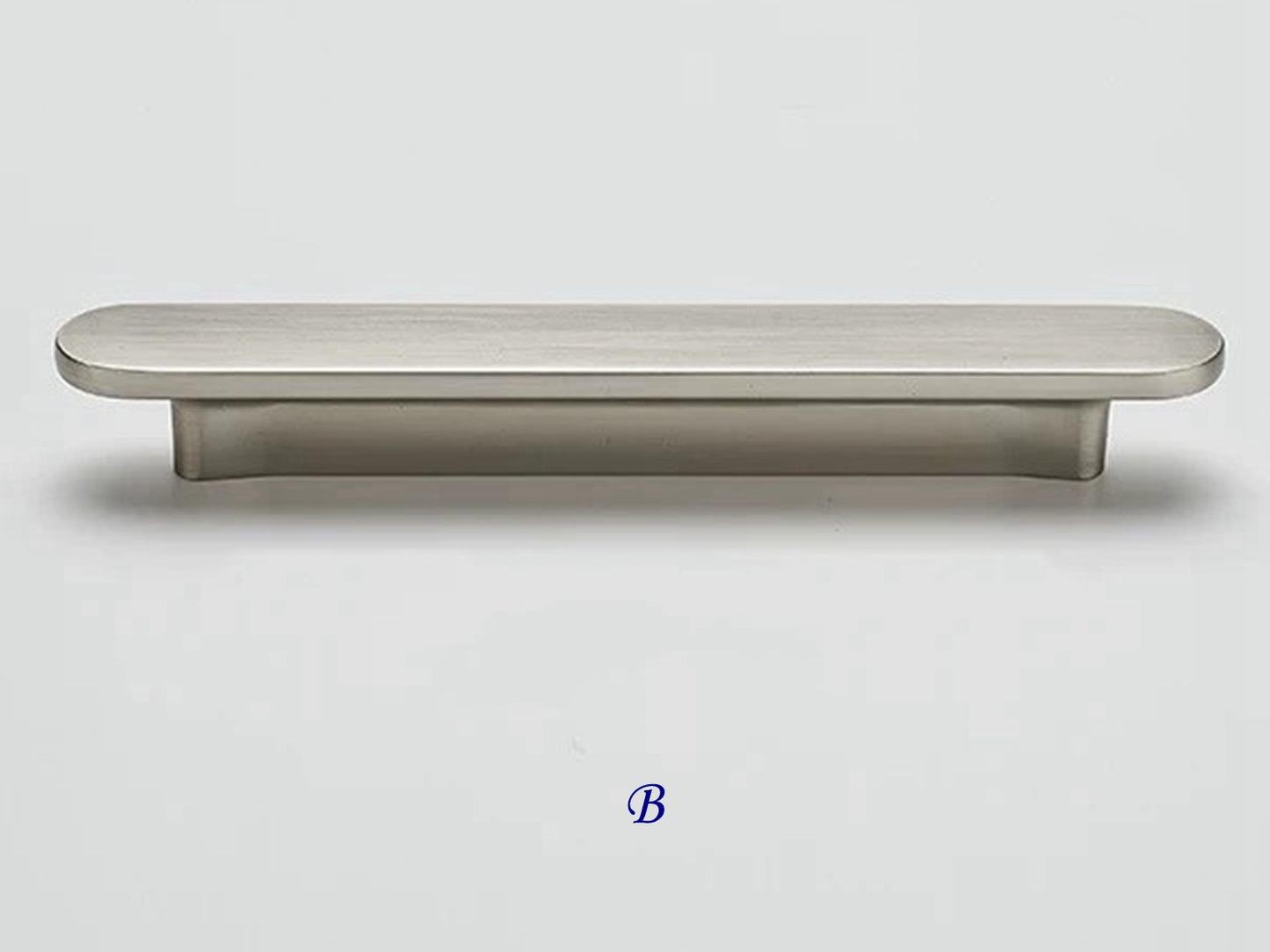 Flat Cabinet Pull Handles, Round Ends, Brushed Nickel, Brushed Gold, Black