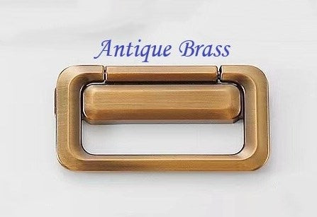 2.5" Holes Square Flat Bail Drawer Pulls Invisible, Gray Nickel Gold White Black, 64 mm Centers
