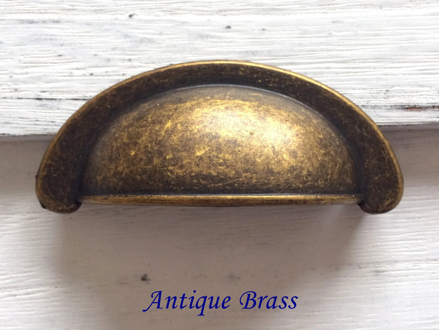 2.75" Cup Drawer Pull Vintage Style, Antique Bronze, Black, Nickel