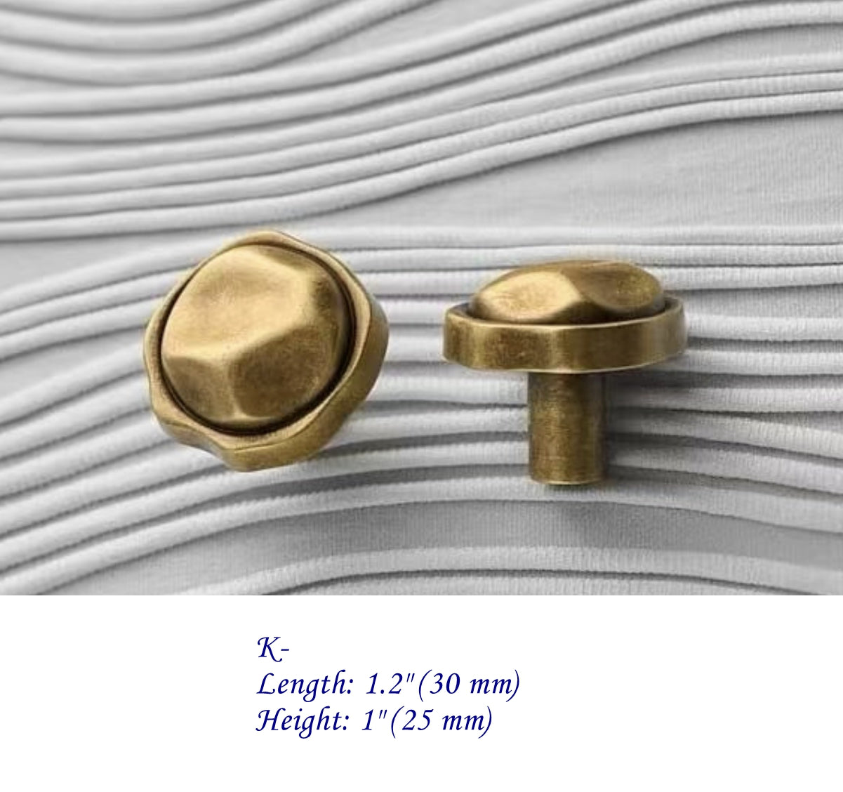 Antique Bronze Cabinet Knobs, Solid Brass, Rustic Retro Kitchen Hardware