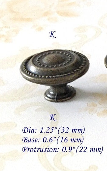Antique Bronze Drawer Knob, Cabinet Pulls Hardware, Vintage Look