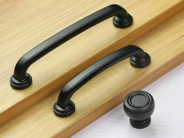 Kitchen Cabinet Pulls, Vanity Drawer Handles, Antique Bronze Pewter Black, Rustic Retro Hardware