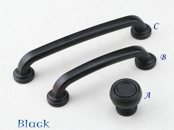 Kitchen Cabinet Pulls, Vanity Drawer Handles, Antique Bronze Pewter Black, Rustic Retro Hardware