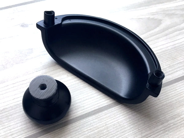 3 Inch Black Cup Drawer Pulls, Square Cabinet Knob, Kitchen Hardware, 76 mm Holes