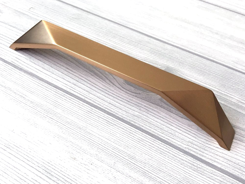 Geometric Gold Bronze Cabinet Handles, Drawer Pulls, Kitchen Hardware