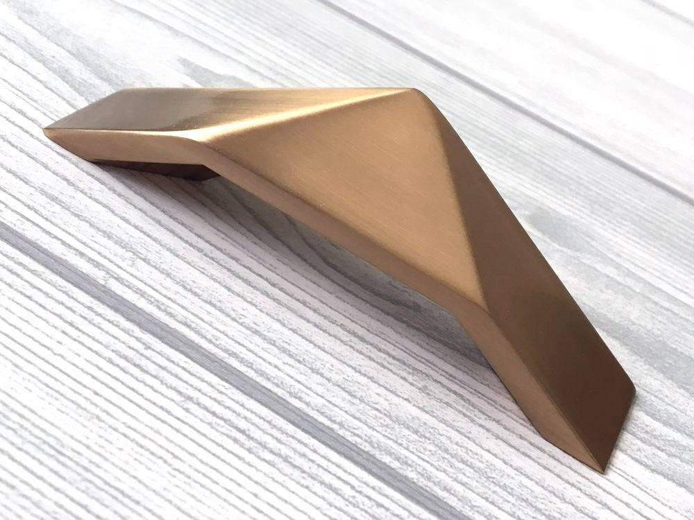 Geometric Gold Bronze Cabinet Handles, Drawer Pulls, Kitchen Hardware