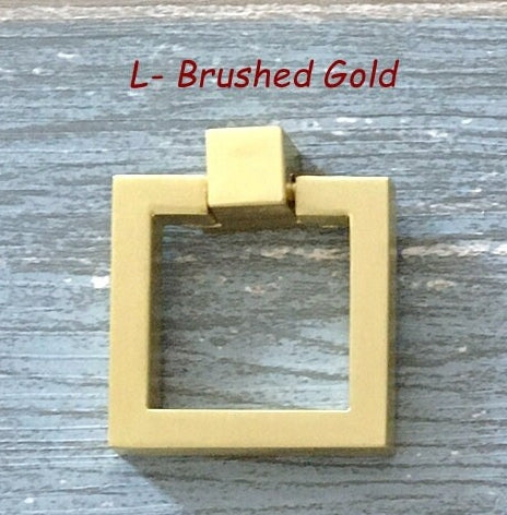 Ring Drawer Pull Cabinet knobs, Gold, Nickel, Bronze, Black