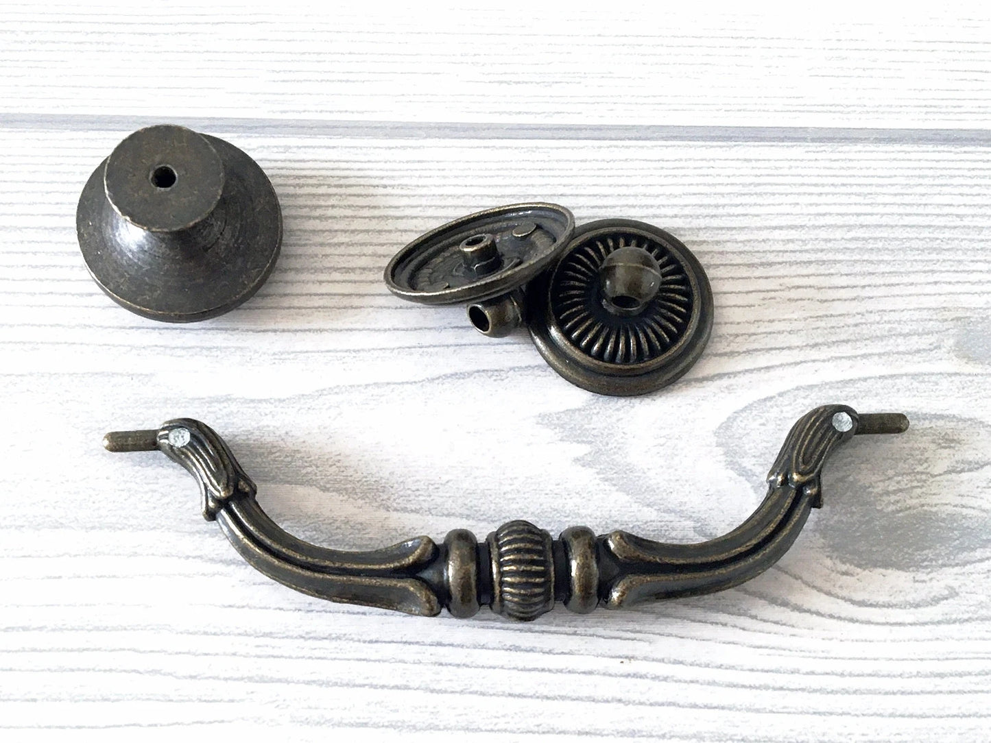 4.75" Drawer Pulls Drop Handle Antique Bronze Vintage Style 4-3/4 Inch Centers Hardware