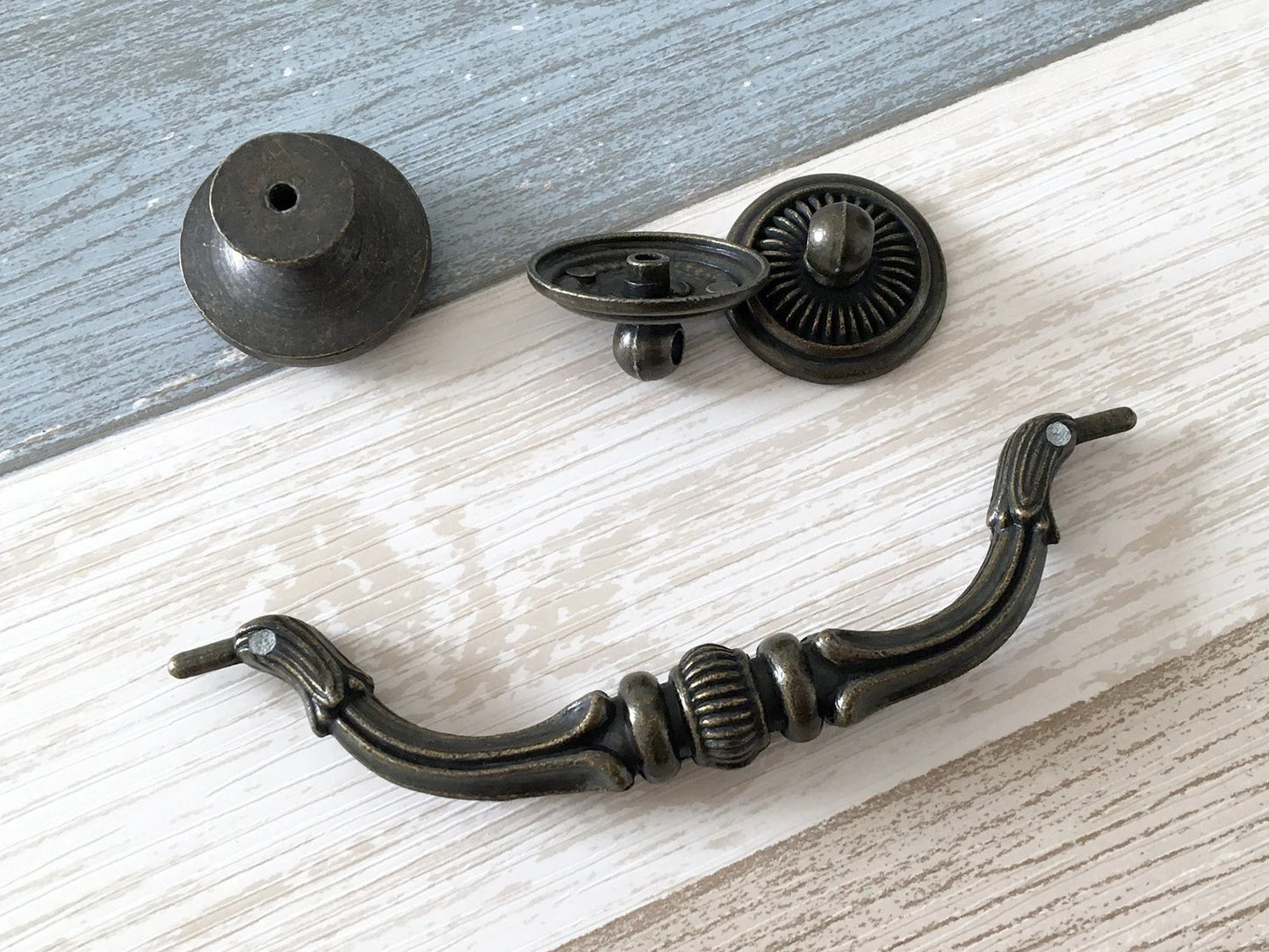4.75" C-C Swing Bail Drawer Pull, Antique Bronze, Retro Cabinet Hardware