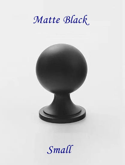 Matte Balck bAll Knobs Solid Brass 22 mm