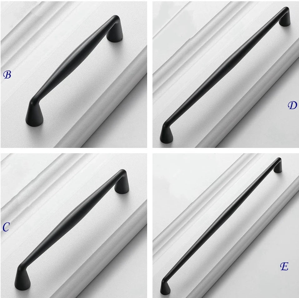 Matte Black Drawer Pull Handles