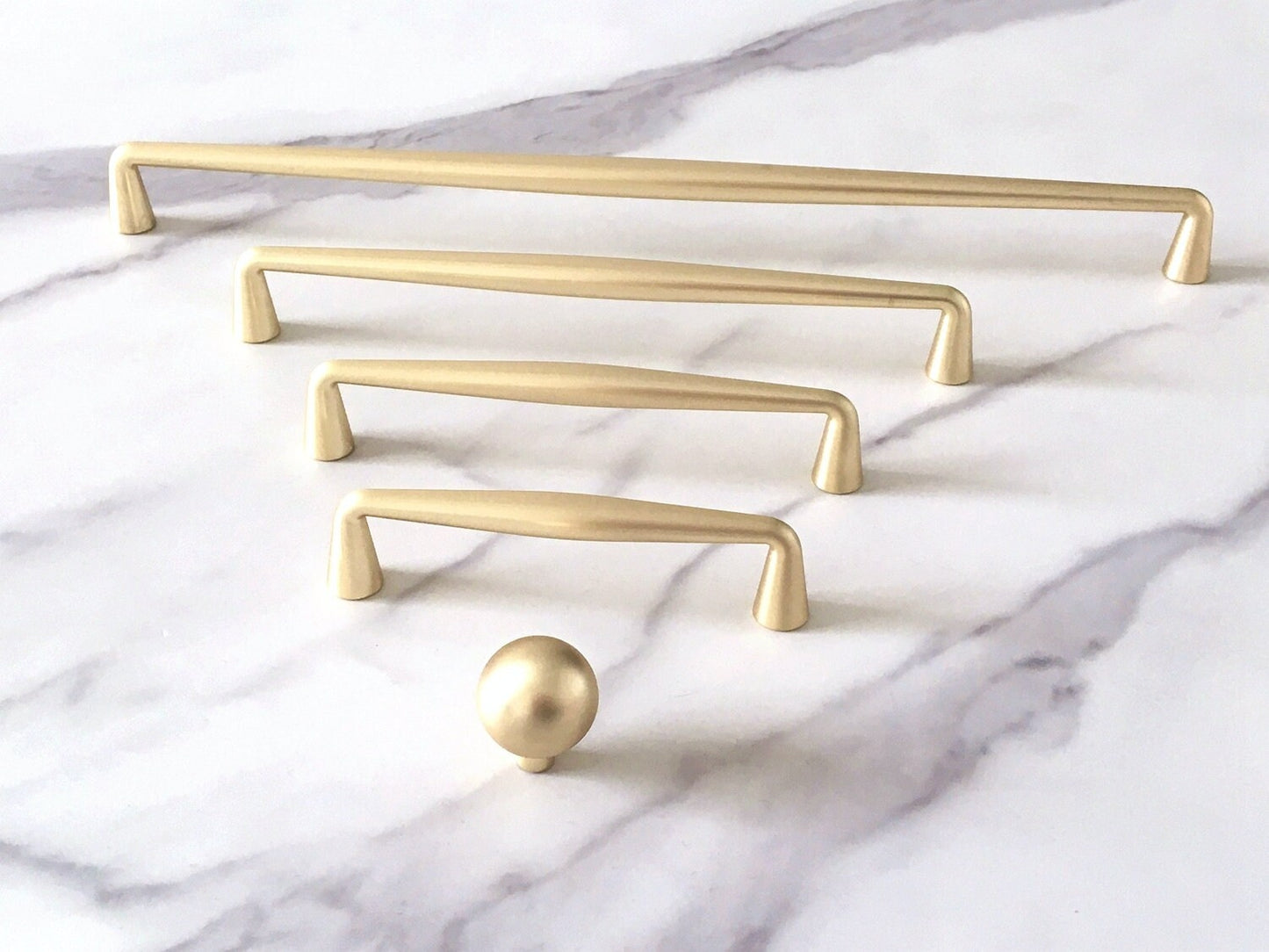 Mid Century Modern Gold Cabinet Handles Drawer Pulls